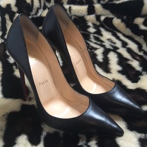 Christian Louboutin SO KATE 120 BlK Leather Sz 39